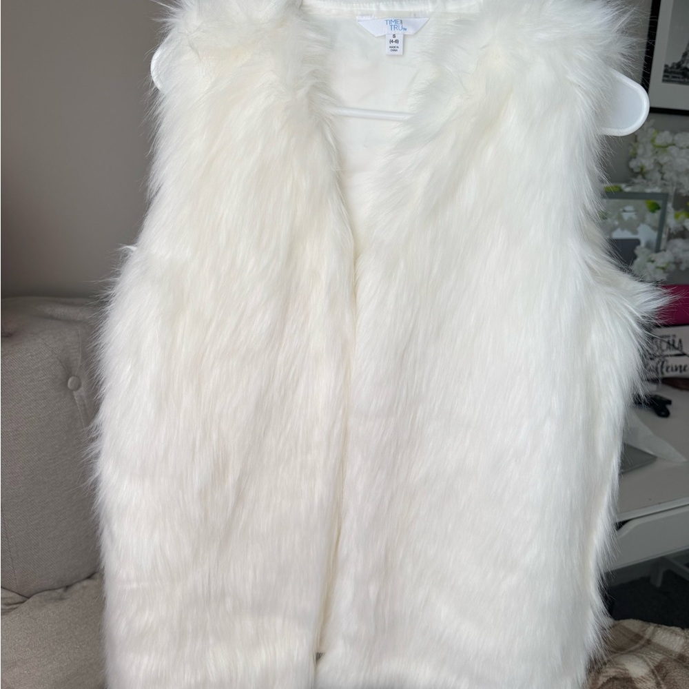 Faux Fur Vest in White